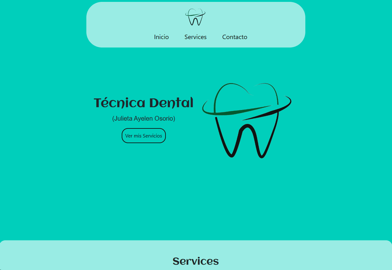 Captura del proyecto Técnica Dental