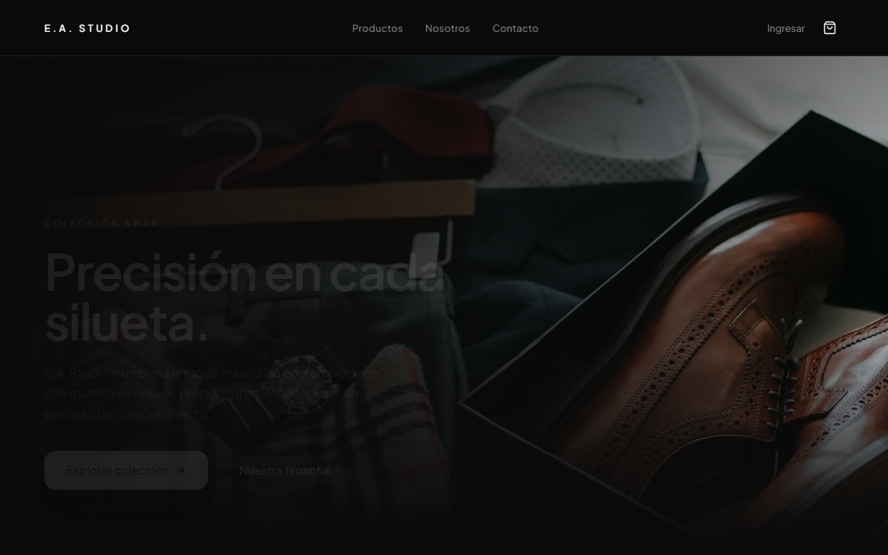 Captura del proyecto E.A. Studio